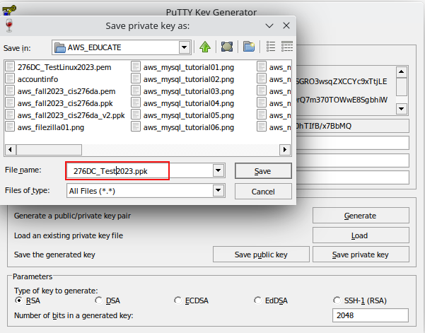 Choose the name to save your file