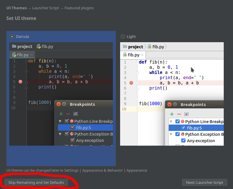 Pycharm Initial Config